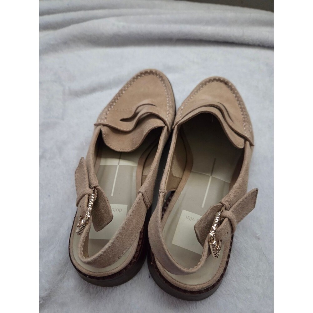 Dolce Vita Beige Suede Slingback Mules - Picture 3 of 6
